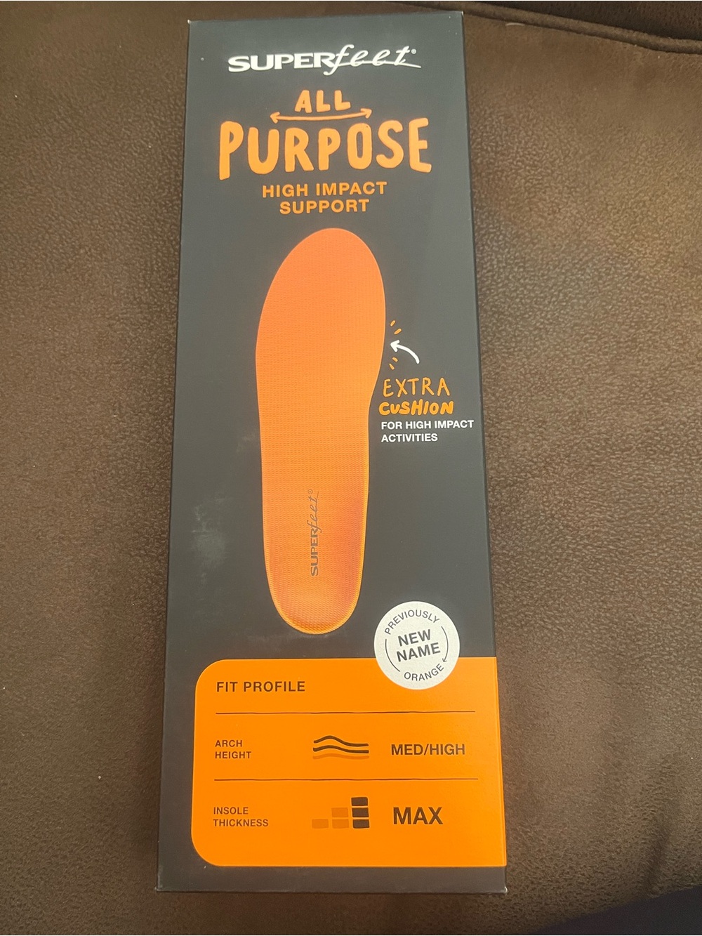 Superfeet All Purpose Orange High Impact Support Insoles